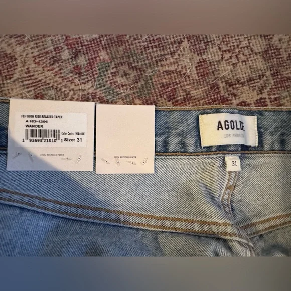 AGOLDE high rise tapered Wander Jeans NWT